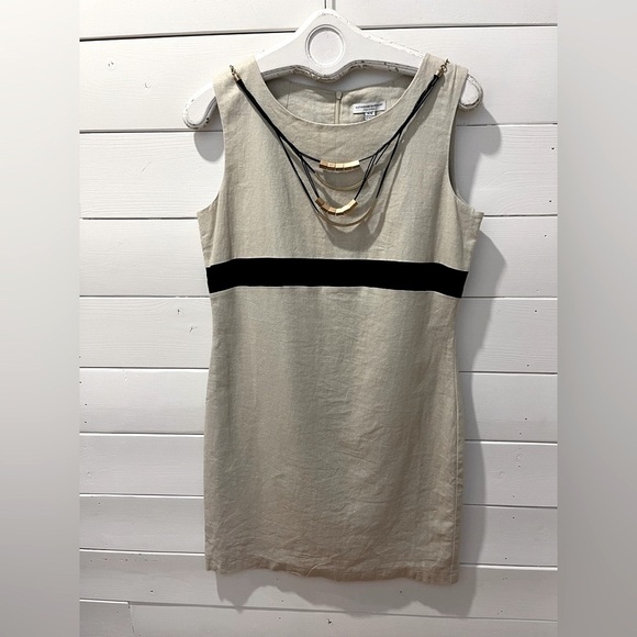 KATHERINE BARCLAY – SLEEVELESS LINEN BLEND DRESS – SIZE M - Picture 1 of 11